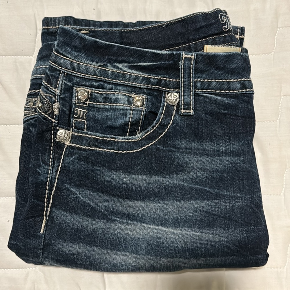 Miss Me size 32 dark blue denim - Picture 2 of 5